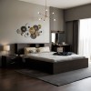 Κρεβάτι OLYMPUS pakoworld χρώμα wenge 160x200εκ
