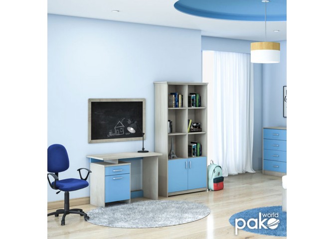 Γραφείο εργασίας Looney pakoworld χρώμα castillo-μπλε 100x55x75εκ