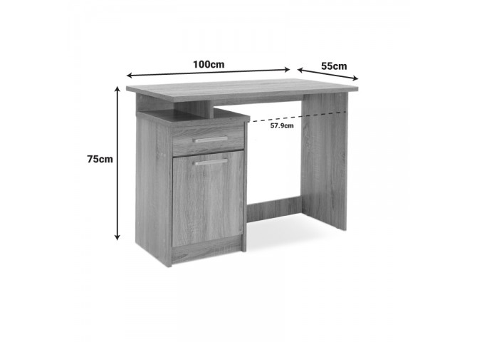 Γραφείο εργασίας Looney pakoworld χρώμα castillo-ροζ 100x55x75εκ