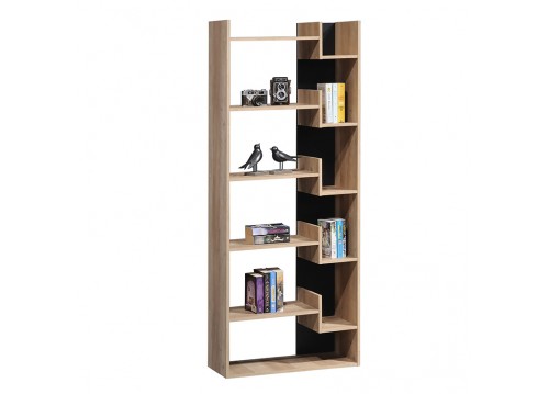 Βιβλιοθήκη Naya pakoworld sonoma-ανθρακί 72x30x182.5εκ