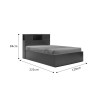 Κρεβάτι  OLYMPUS pakoworld σε χρώμα wenge 120x200εκ