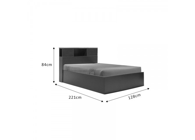 Κρεβάτι  OLYMPUS pakoworld σε χρώμα wenge 120x200εκ