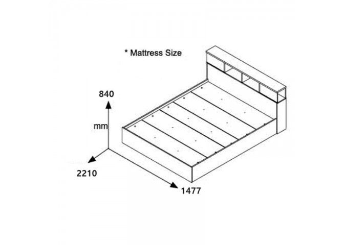 Κρεβάτι OLYMPUS pakoworld σε χρώμα wenge 140x200εκ
