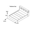 Κρεβάτι OLYMPUS pakoworld σε λευκή απόχρωση 140x200εκ