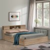 Κρεβάτι διπλό OLYMPUS pakoworld σε sonoma απόχρωση 160x200εκ