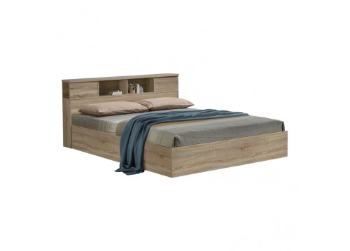 Κρεβάτι διπλό OLYMPUS pakoworld σε sonoma απόχρωση 160x200εκ