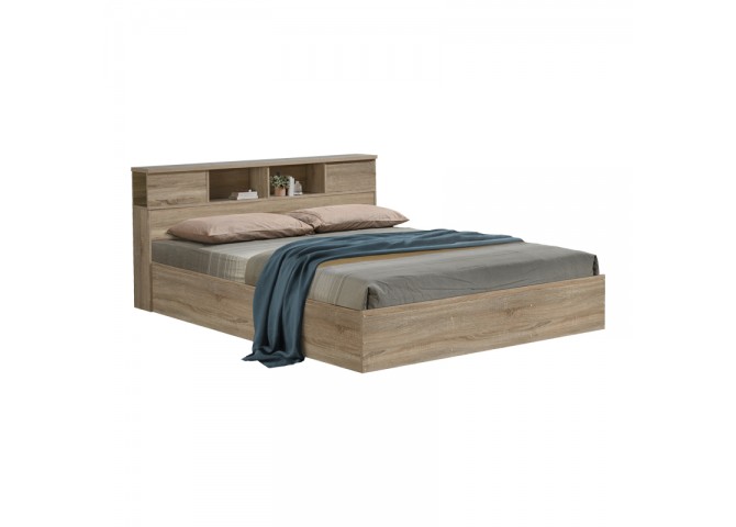 Κρεβάτι διπλό OLYMPUS pakoworld σε sonoma απόχρωση 160x200εκ