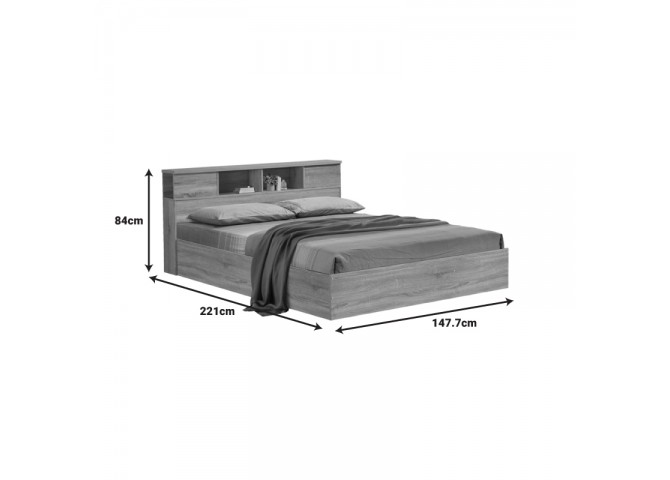 Κρεβάτι OLYMPUS pakoworld σε sonoma απόχρωση 140x200εκ