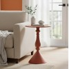 Βοηθητικό τραπέζι Lalou pakoworld μέταλλο σε απόχρωση terracotta Φ40x55εκ