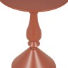 Βοηθητικό τραπέζι Lalou pakoworld μέταλλο σε απόχρωση terracotta Φ40x55εκ
