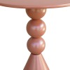 Βοηθητικό τραπέζι Bilane pakoworld μέταλλο σε terracotta απόχρωση Φ39x55εκ