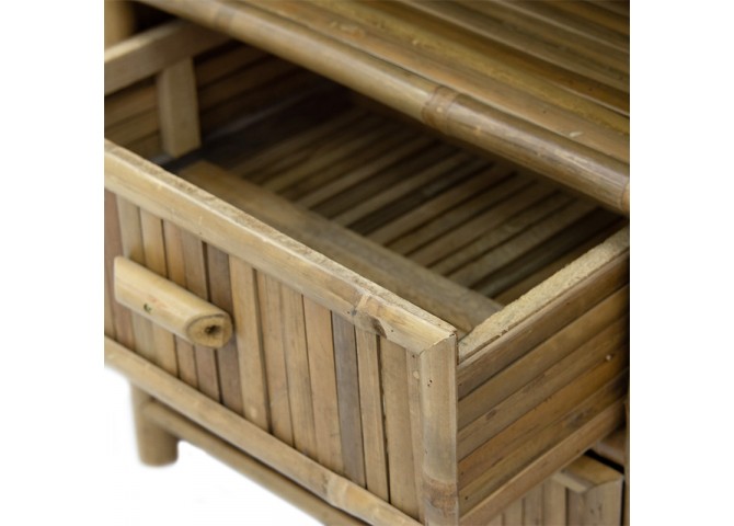 Κομοδίνο Ofra pakoworld bamboo φυσικό 56x46x69εκ