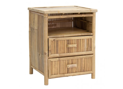 Κομοδίνο Ofra pakoworld bamboo φυσικό 56x46x69εκ