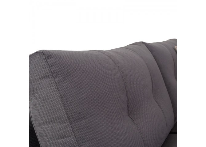 Γωνιακός καναπές δεξιά γωνία Boston pakoworld ύφασμα ανθρακί-κυπαρισσί 280x225x90εκ