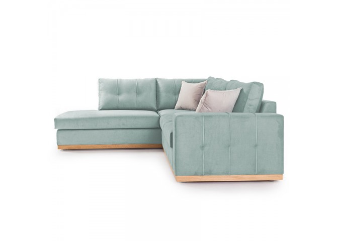 Γωνιακός καναπές δεξιά γωνία Boston pakoworld ύφασμα ciel-cream 280x225x90εκ