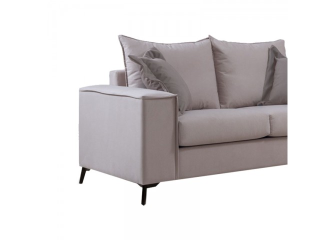 Καναπές Verona 2θέσιος cream - μαξιλάρια mocha 173x93x100εκ