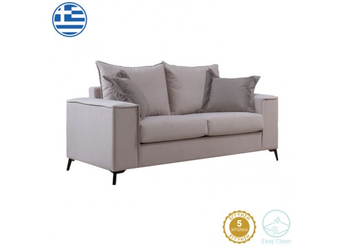 Καναπές Verona 2θέσιος cream - μαξιλάρια mocha 173x93x100εκ