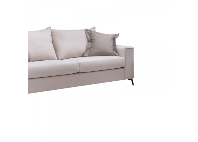 Καναπές Verona 3θέσιος cream - μαξιλάρια mocha 225x93x100εκ