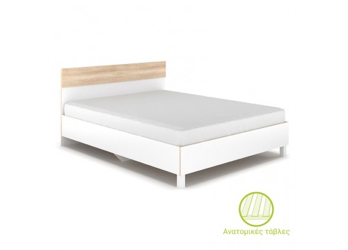 Κρεβάτι Awell pakoworld sonoma-λευκό 160x200εκ