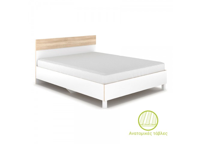 Κρεβάτι Awell pakoworld sonoma-λευκό 160x200εκ