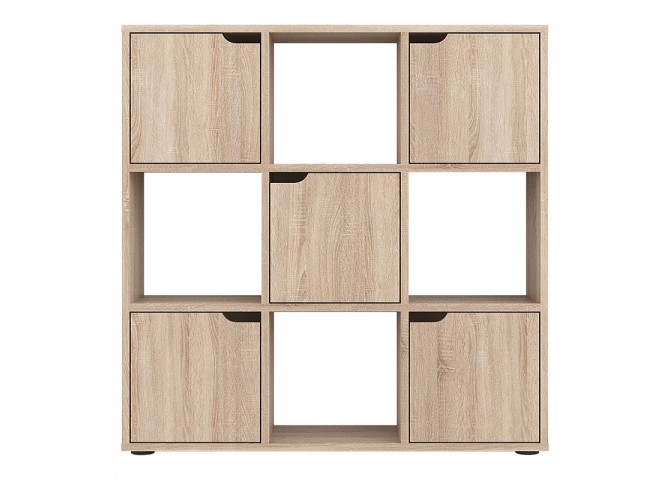 Βιβλιοθήκη Bookel pakoworld σε sonoma απόχρωση 88.5x27.5x89.3εκ