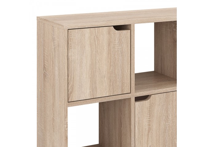 Βιβλιοθήκη Bookel pakoworld σε sonoma απόχρωση 88.5x27.5x89.3εκ