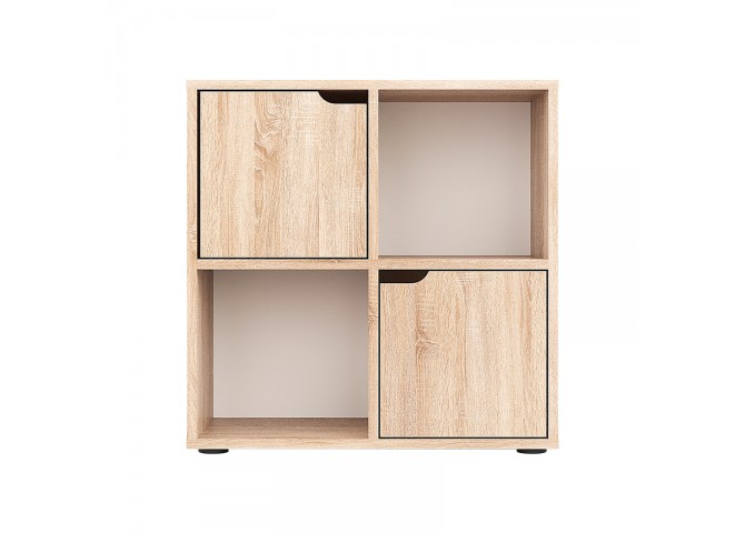Βιβλιοθήκη Bookel pakoworld σε sonoma απόχρωση 59.6x27.5x60.4εκ