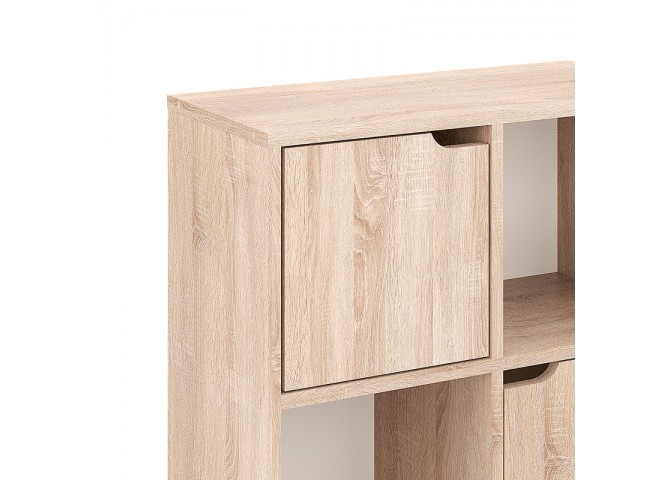 Βιβλιοθήκη Bookel pakoworld σε sonoma απόχρωση 59.6x27.5x60.4εκ