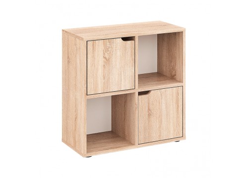 Βιβλιοθήκη Bookel pakoworld σε sonoma απόχρωση 59.6x27.5x60.4εκ