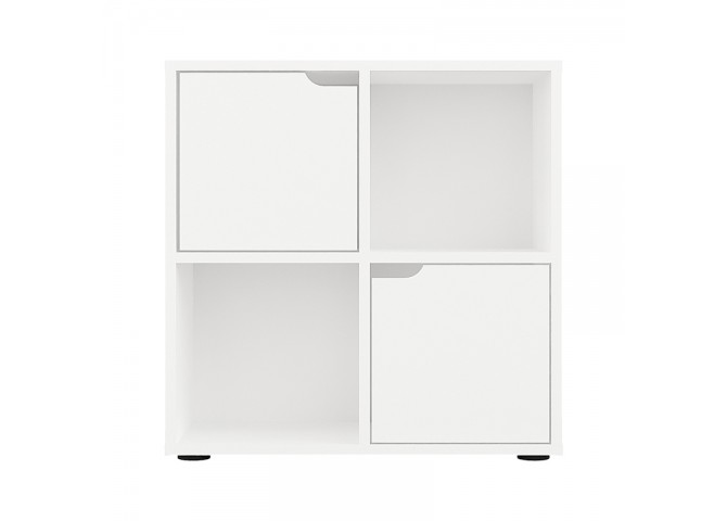 Βιβλιοθήκη Bookel pakoworld σε λευκή απόχρωση 59.6x27.5x60.4εκ