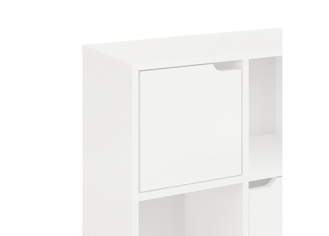 Βιβλιοθήκη Bookel pakoworld σε λευκή απόχρωση 59.6x27.5x60.4εκ