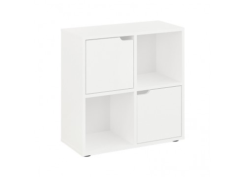 Βιβλιοθήκη Bookel pakoworld σε λευκή απόχρωση 59.6x27.5x60.4εκ