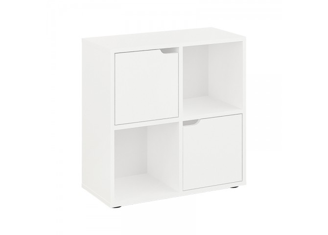 Βιβλιοθήκη Bookel pakoworld σε λευκή απόχρωση 59.6x27.5x60.4εκ