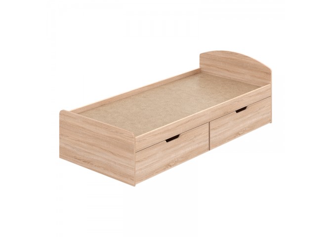 Κρεβάτι Regan pakoworld με συρτάρια σε oak απόχρωση 90x200εκ