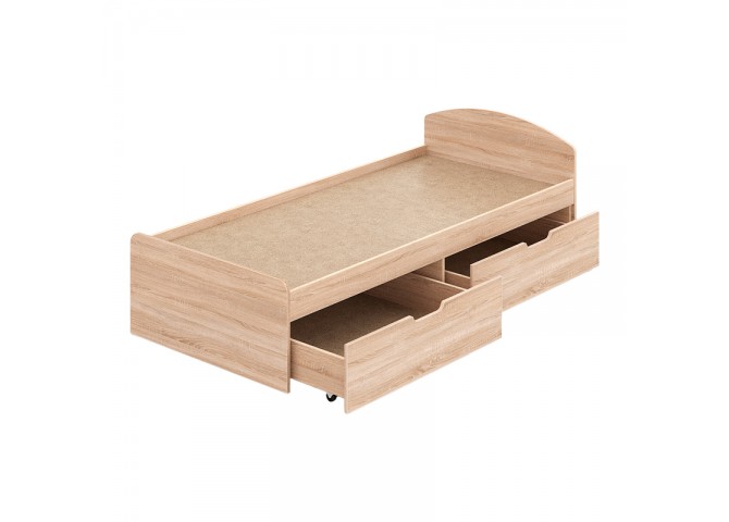 Κρεβάτι Regan pakoworld με συρτάρια σε oak απόχρωση 90x200εκ
