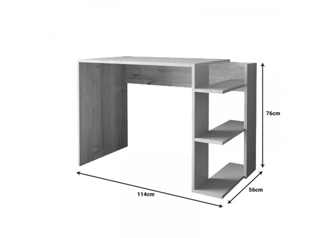 Γραφείο εργασίας Toska pakoworld σε oak- sandstone απόχρωση 114x56x76εκ