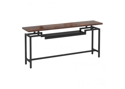 Κονσόλα Onole pakoworld σε καρυδί - μαύρο μέταλλο 180x35x82εκ