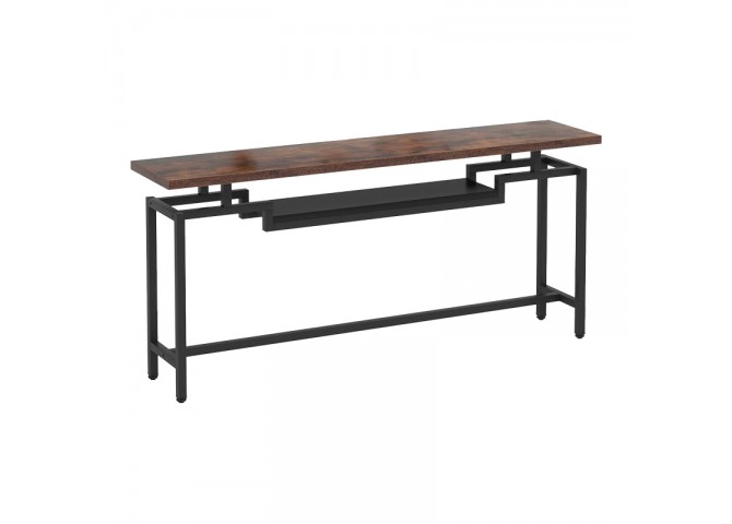 Κονσόλα Onole pakoworld σε καρυδί - μαύρο μέταλλο 180x35x82εκ