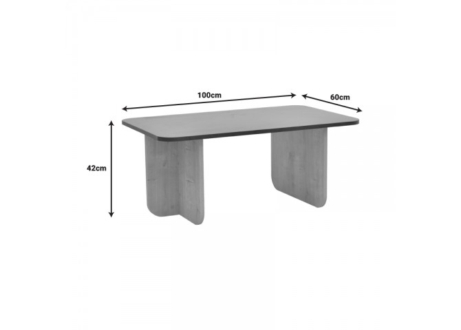 Τραπέζι Bοca pakoworld σε oak-κεραμιδί απόχρωση 100x60x42εκ