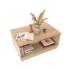Τραπέζι Monik pakoworld σε oak-ανοιχτό γκρι απόχρωση 90x56x40εκ