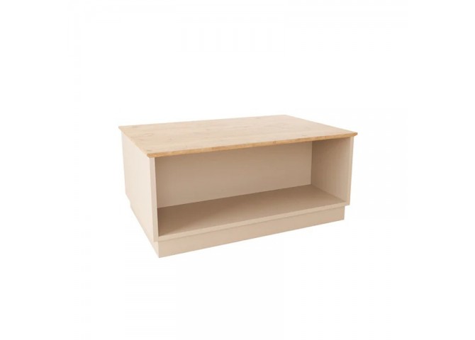 Τραπέζι Monik pakoworld σε oak-ανοιχτό γκρι απόχρωση 90x56x40εκ