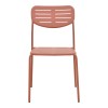 Καρέκλα Deraby pakoworld στοιβαζόμενη terracotta μέταλλο 52.5x45.5x83εκ
