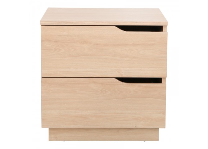 Κομοδίνο Verena I pakoworld σε φυσική απόχρωση 48x40x48εκ
