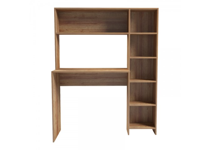 Γραφείο με βιβλιοθήκη Janson pakoworld σε oak απόχρωση 113.2x40x141.8εκ