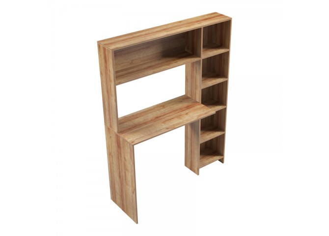 Γραφείο με βιβλιοθήκη Janson pakoworld σε oak απόχρωση 113.2x40x141.8εκ