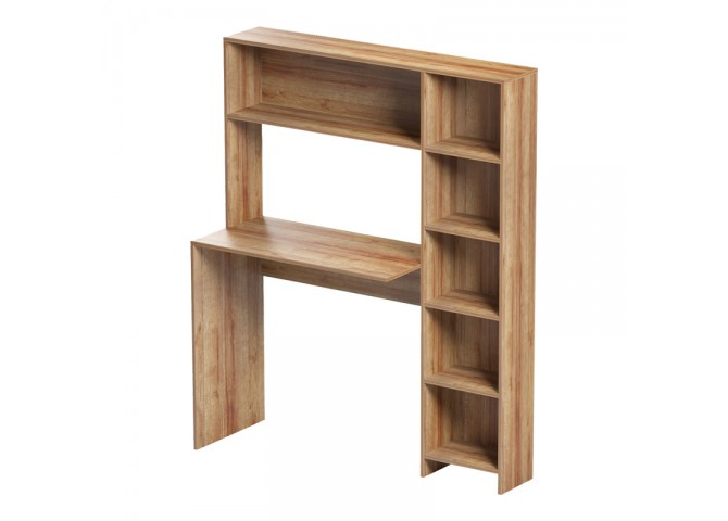 Γραφείο με βιβλιοθήκη Janson pakoworld σε oak απόχρωση 113.2x40x141.8εκ