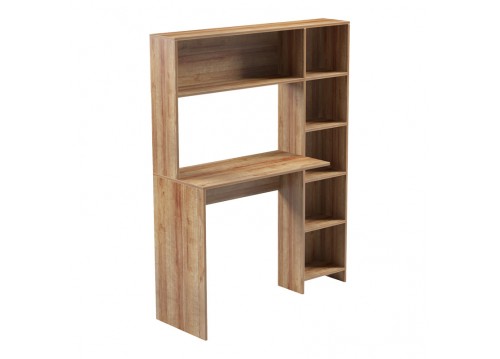 Γραφείο με βιβλιοθήκη Janson pakoworld σε oak απόχρωση 113.2x40x141.8εκ