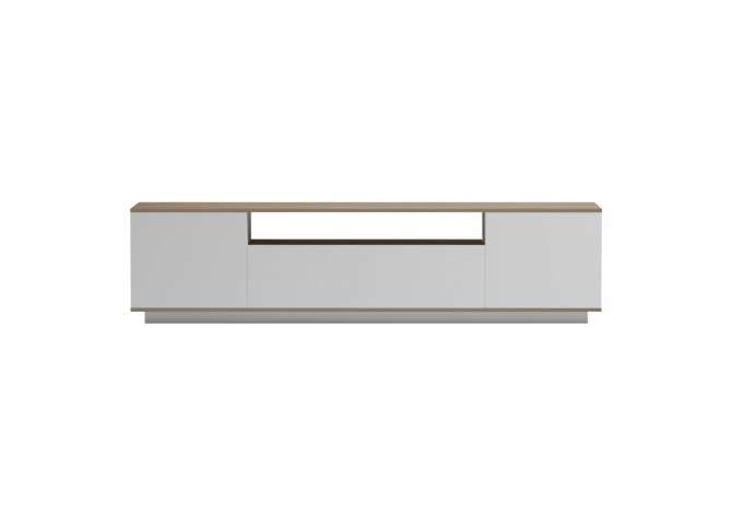 Έπιπλο τηλεόρασης Winey pakoworld σε sonoma-λευκή απόχρωση 180x44.5x44.5εκ
