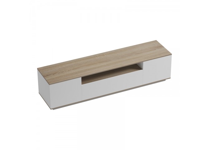 Έπιπλο τηλεόρασης Winey pakoworld σε sonoma-λευκή απόχρωση 180x44.5x44.5εκ