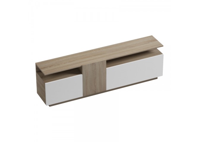 Μπουφές Vendora pakoworld σε sonoma-λευκή απόχρωση 150x29.5x46.3εκ
